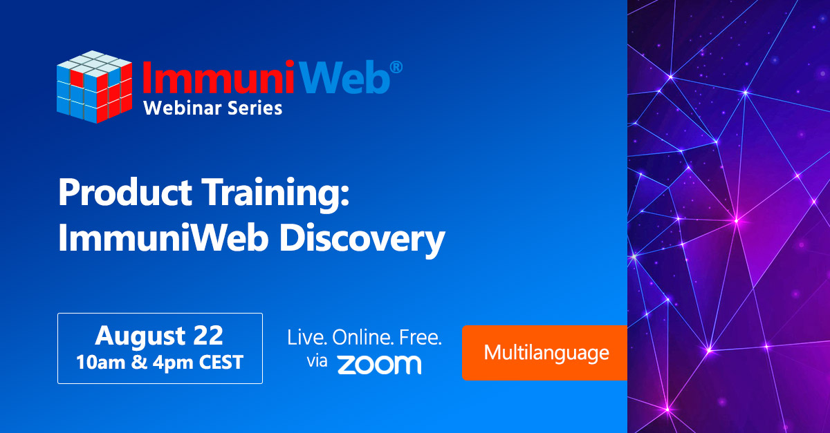 Product Training: ImmuniWeb Discovery