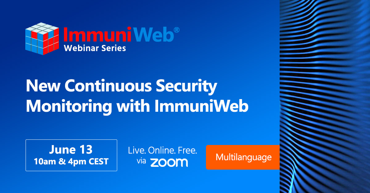New Continuous Security Monitoring with ImmuniWeb