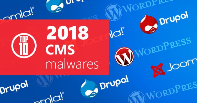 Top 10 Malware Campaigns against WordPress, Drupal and Joomla websites in 2018