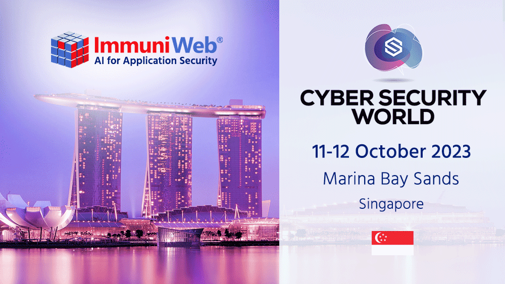 ImmuniWeb Participates at Cyber Security World Asia 2023
