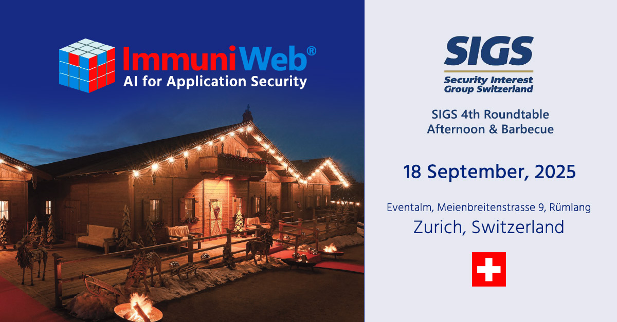 ImmuniWeb Participates at SIGS 4th Roundtable Afternoon & Barbecue