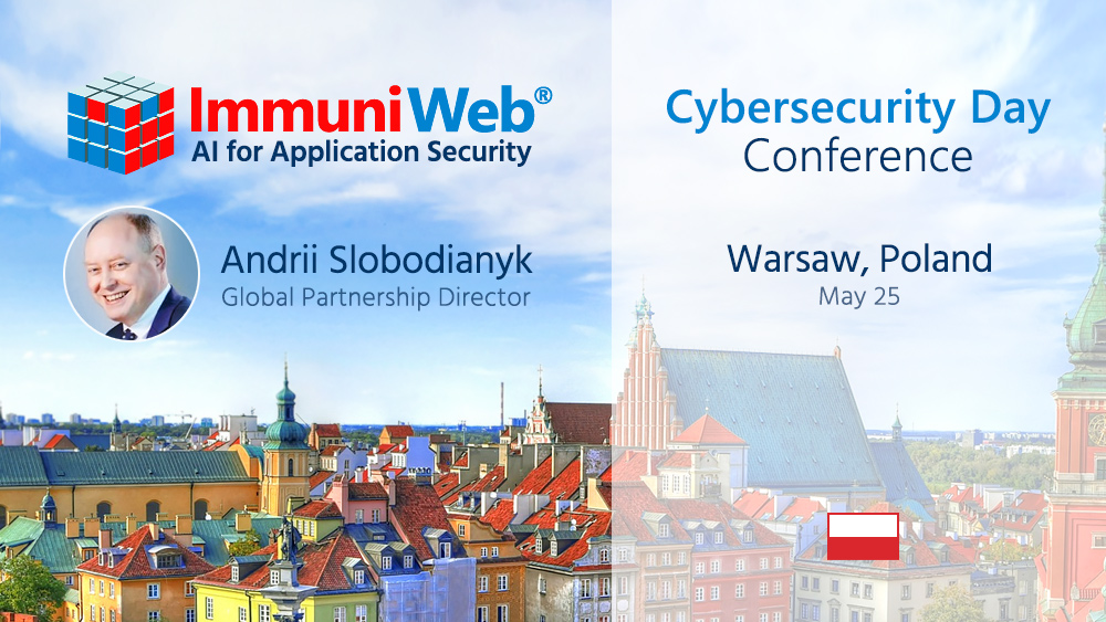 ImmuniWeb Participates at Cybersecurity Day Conference in Warsaw, Poland