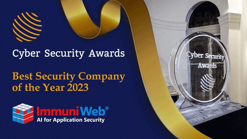 ImmuniWeb Receives Its 10th Award in 2023 for Technical Excellence ImmuniWeb Receives Its 10th Award in 2023 for Technical Excellence