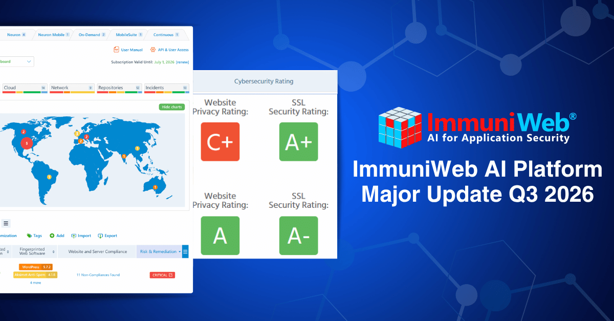 Großes Update der ImmuniWeb® AI-Plattform: Q3 2026 Großes Update der ImmuniWeb® AI-Plattform: Q3 2026