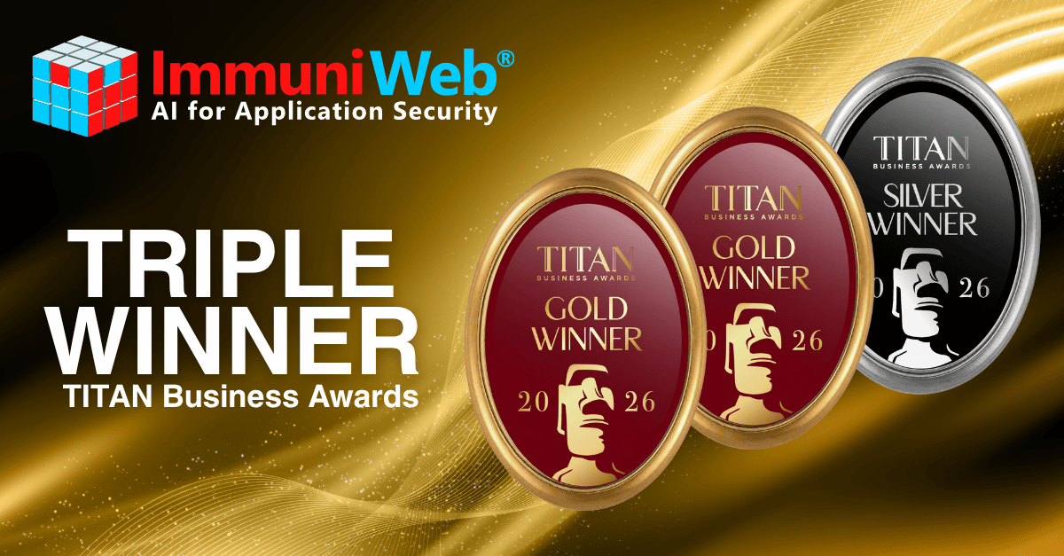 ImmuniWeb ist dreifacher Gewinner bei den TITAN Business Awards 2026