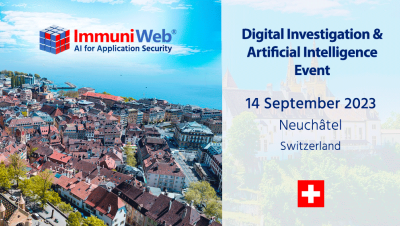 ImmuniWeb Participates at the Digital Investigation and Artificial Intelligence 2023