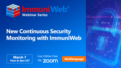 Introduction to Continuous Security Monitoring with ImmuniWeb
