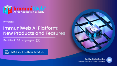 ImmuniWeb AI Platform: New Products and Features