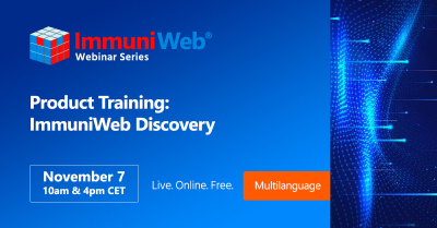 Product Training: ImmuniWeb Discovery — November Session