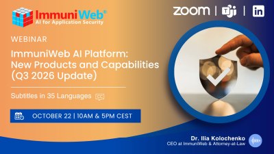 ImmuniWeb AI Platform: New Products and Capabilities (Q3 2026 Update)