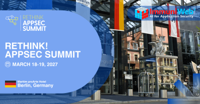 ImmuniWeb Participates at Rethink! AppSec Summit 2027