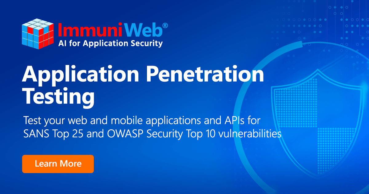 Application Penetration Testing | ImmuniWeb